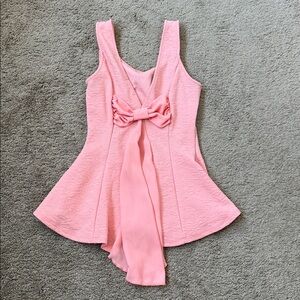 Finesse Pink Bow Tunic Top Size Small